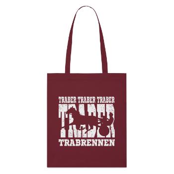 Decorative trotter design - Stanley/Stella Organic Tote Bag - burgundy - Front