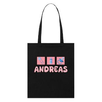 Sucette Andreas - Tote bag bio Stanley/Stella - noir - Devant