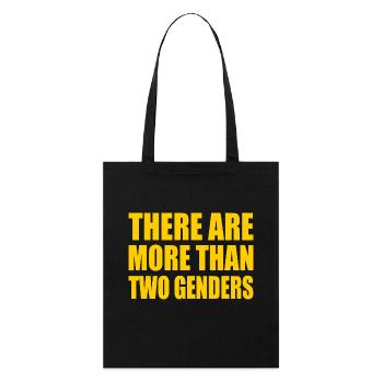 there are more than two genders - Stanley/Stella Bio-Stoffbeutel - Schwarz - Vorne