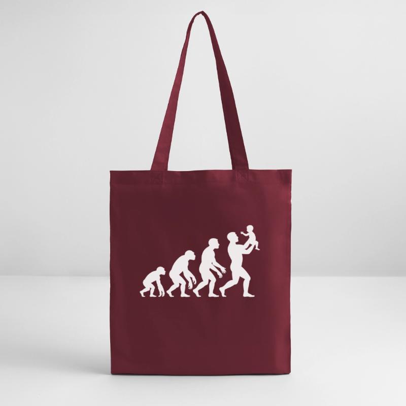 Evolution from monkey to dad Stanley/Stella Organic Tote Bag