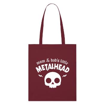 Mama und Papas kleine Metalhead-Metal-Musik - Stanley/Stella Bio-Stoffbeutel - Burgunderrot - Vorne