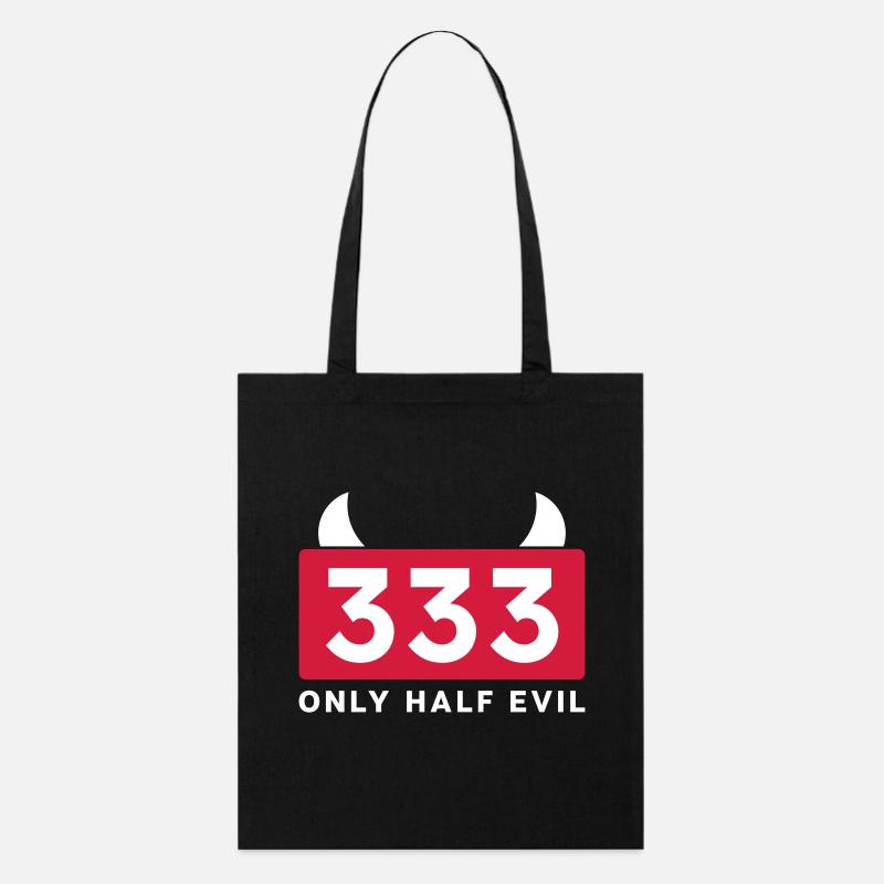 333 - ONLY HALF EVIL - Stanley/Stella Bio-Stoffbeutel - Schwarz