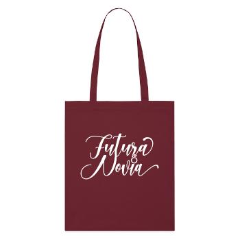 Futura Novia Girlfriend Engagement Wedding Gift - Stanley/Stella Organic Tote Bag - burgundy - Front