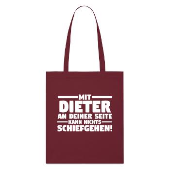 Vorname Dieter - Stanley/Stella Bio-Stoffbeutel - Burgunderrot - Vorne