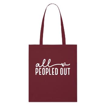 Ambiance introvertie - Tote bag bio Stanley/Stella - bordeaux - Devant