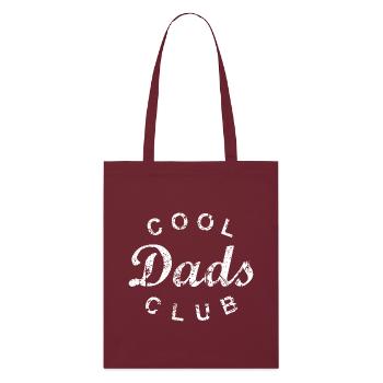 Cool Dads Club Papa Vatertag Geschenk - Stanley/Stella Bio-Stoffbeutel - Burgunderrot - Vorne