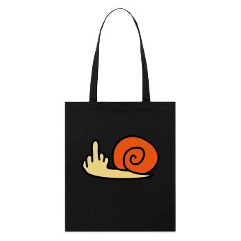 fuck_off_snail - Stanley/Stella Bio-Stoffbeutel - Schwarz - Vorne
