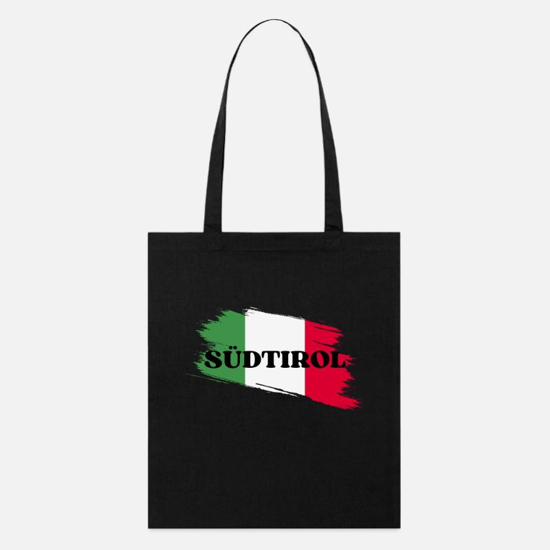 Tyrol du Sud Alpes Bella Italia Idée cadeau - Tote bag bio Stanley/Stella - noir