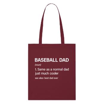 Lustiger Baseball-Vater Definition Baseball-Liebhaber - Stanley/Stella Bio-Stoffbeutel - Burgunderrot - Vorne
