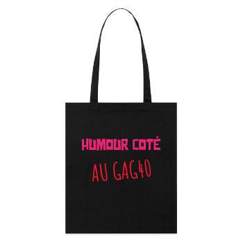 HUMOUR COTÉ AU GAG 40 ! - Tote bag bio Stanley/Stella - noir - Devant