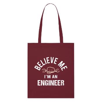 Génie mécanique Ingénieur mécanique - Tote bag bio Stanley/Stella - bordeaux - Devant