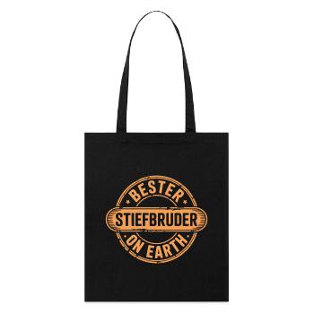 Bester Stiefbruder - Stanley/Stella Bio-Stoffbeutel - Schwarz - Vorne