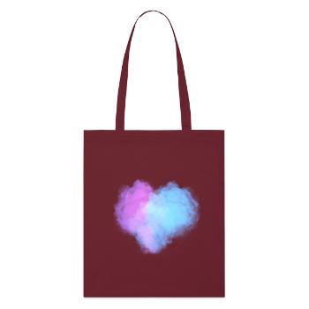 Nuages en forme de cœur - Tote bag bio Stanley/Stella - bordeaux - Devant