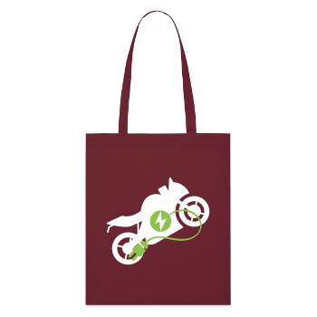  Elektrisches Motorrad Design - Stanley/Stella Bio-Stoffbeutel - Burgunderrot - Vorne