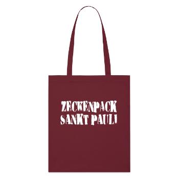 Tick pack St. Pauli - Stanley/Stella Organic Tote Bag - burgundy - Front