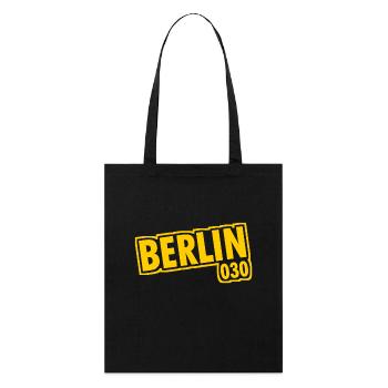 Berlin - 030 - Capitale - Allemagne - Indicatif régional - Tote bag bio Stanley/Stella - noir - Devant