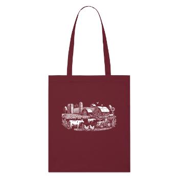 Idylle à la ferme - Tote bag bio Stanley/Stella - bordeaux - Devant