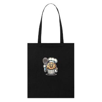 Dessin animé de muffins de cuisson drôle - Tote bag bio Stanley/Stella - noir - Devant
