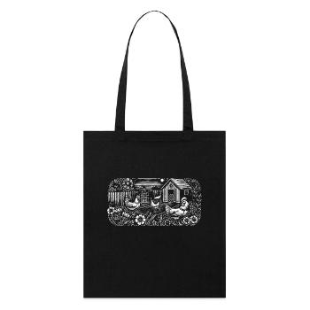 Keeping chickens in the garden - Stanley/Stella Organic Tote Bag - black - Front