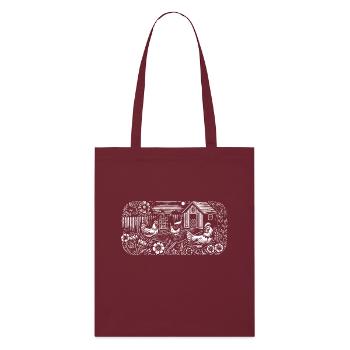 Keeping chickens in the garden - Stanley/Stella Organic Tote Bag - burgundy - Front