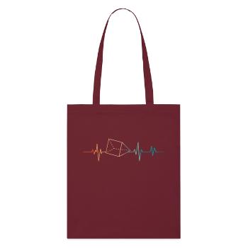 Battement de coeur rétro prisme - Tote bag bio Stanley/Stella - bordeaux - Devant