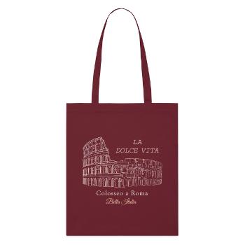 Colosseo Rome La Dolce Vita - Tote bag bio Stanley/Stella - bordeaux - Devant