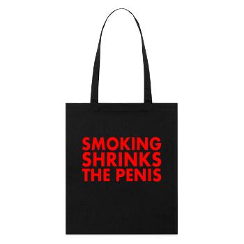 Smoking shrinks the penis - Tote bag bio Stanley/Stella - noir - Devant