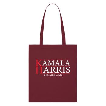 Kamala Yes She Can 2024 - Kamala pour la présidente - Tote bag bio Stanley/Stella - bordeaux - Devant