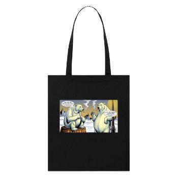 Noël Ours Polaires Pôle Nord Fumer Cigarette - Tote bag bio Stanley/Stella - noir - Devant