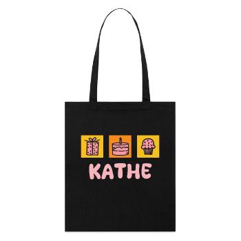 First name Käthe - Stanley/Stella Organic Tote Bag - black - Front
