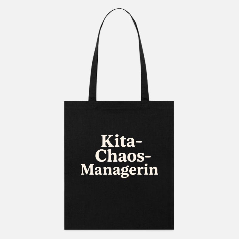 Kita Chaos Managerin (hellbeige) - Stanley/Stella Bio-Stoffbeutel - Schwarz