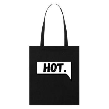 Comic Speech Bubble Hot - Stanley/Stella Organic Tote Bag - black - Front