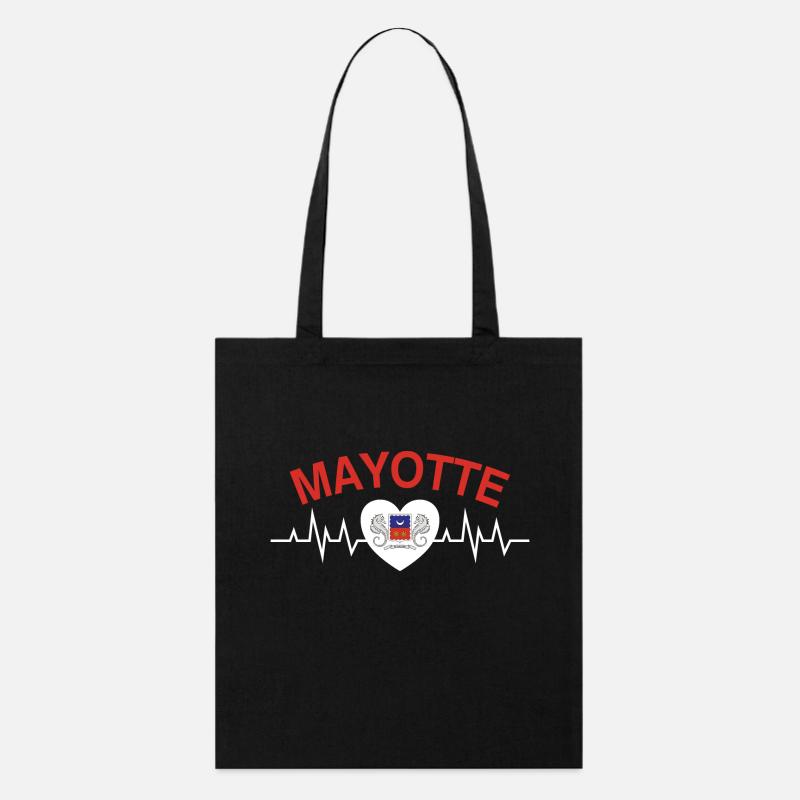 idee cadeau design graphique carte de Mayotte 976 - Tote bag bio Stanley/Stella - noir