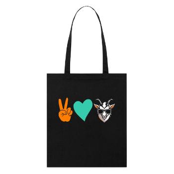Goats - Stanley/Stella Organic Tote Bag - black - Front