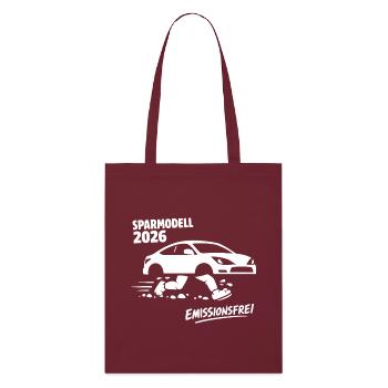 Modèle économique 2026 voiture sans émissions - Tote bag bio Stanley/Stella - bordeaux - Devant