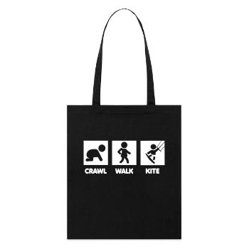 Kiteboarding baby - Stanley/Stella Organic Tote Bag - black - Front