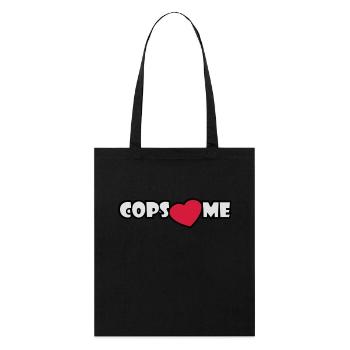 COPS LOVE ME - Stanley/Stella Organic Tote Bag - black - Front