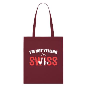 Suisse Suisse Suisse Allemande - Tote bag bio Stanley/Stella - bordeaux - Devant