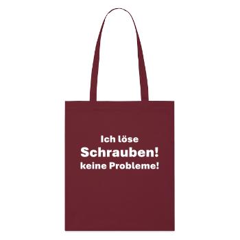 Je ne résous pas les problèmes de vis - Tote bag bio Stanley/Stella - bordeaux - Devant