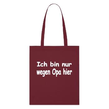Opa - Stanley/Stella Bio-Stoffbeutel - Burgunderrot - Vorne