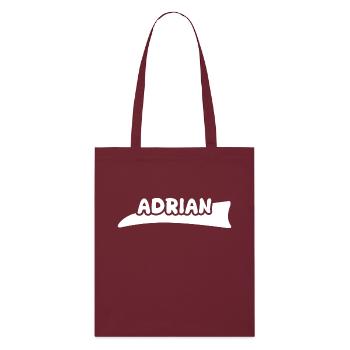 First name Adrian - Stanley/Stella Organic Tote Bag - burgundy - Front