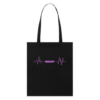 Vorname Bailey - Stanley/Stella Bio-Stoffbeutel - Schwarz - Vorne