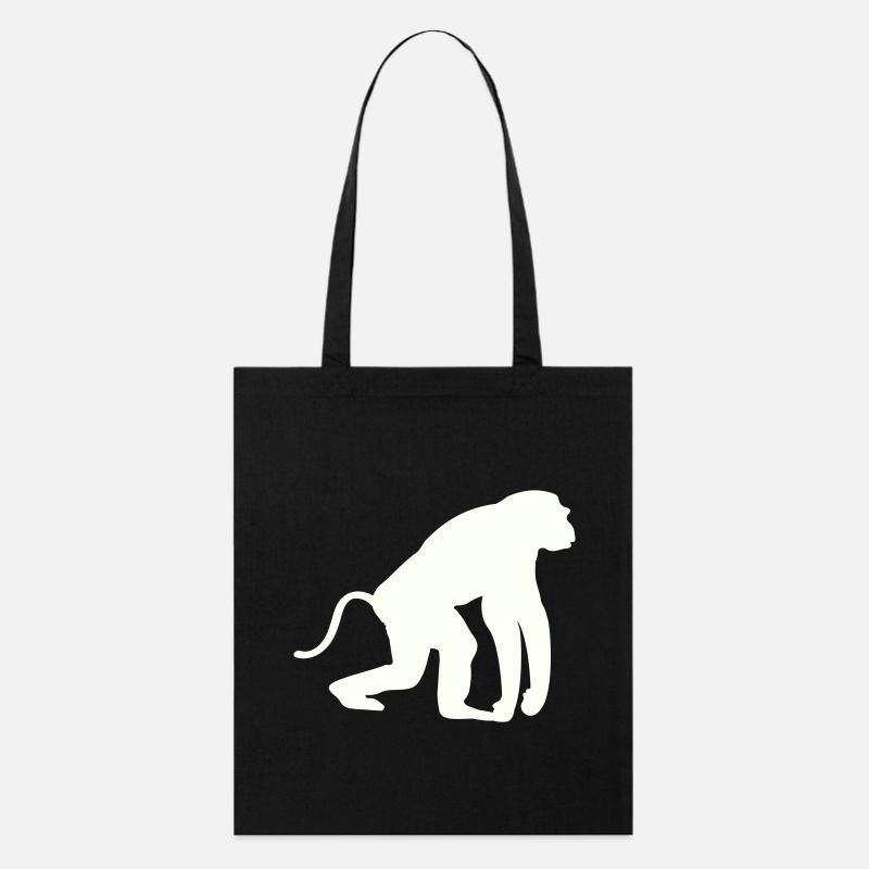 Silhouette de singe - Tote bag bio Stanley/Stella - noir