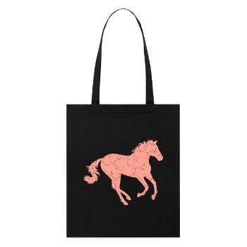 Cheval au galop - Tote bag bio Stanley/Stella - noir - Devant
