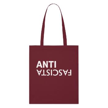 Antifasciste - Tote bag bio Stanley/Stella - bordeaux - Devant