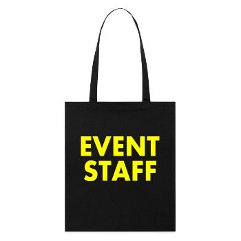 Event staff - Stanley/Stella Bio-Stoffbeutel - Schwarz - Vorne