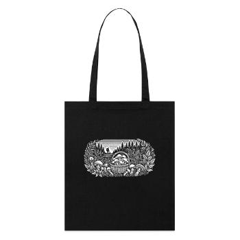 Cueillette de champignons Nature - Tote bag bio Stanley/Stella - noir - Devant