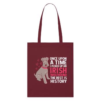 Lévrier irlandais - Tote bag bio Stanley/Stella - bordeaux - Devant