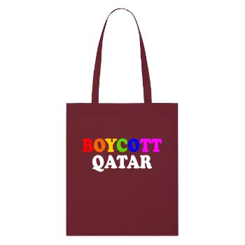Boycott qatar - Tote bag bio Stanley/Stella - bordeaux - Devant