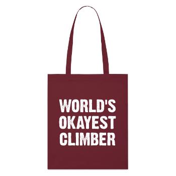 Le grimpeur le plus correct du monde - Tote bag bio Stanley/Stella - bordeaux - Devant